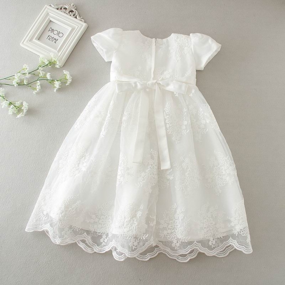 Nicolette’s Couture Christening Gown Lace Baptism Dress White 6 Months - Picture 8 of 12